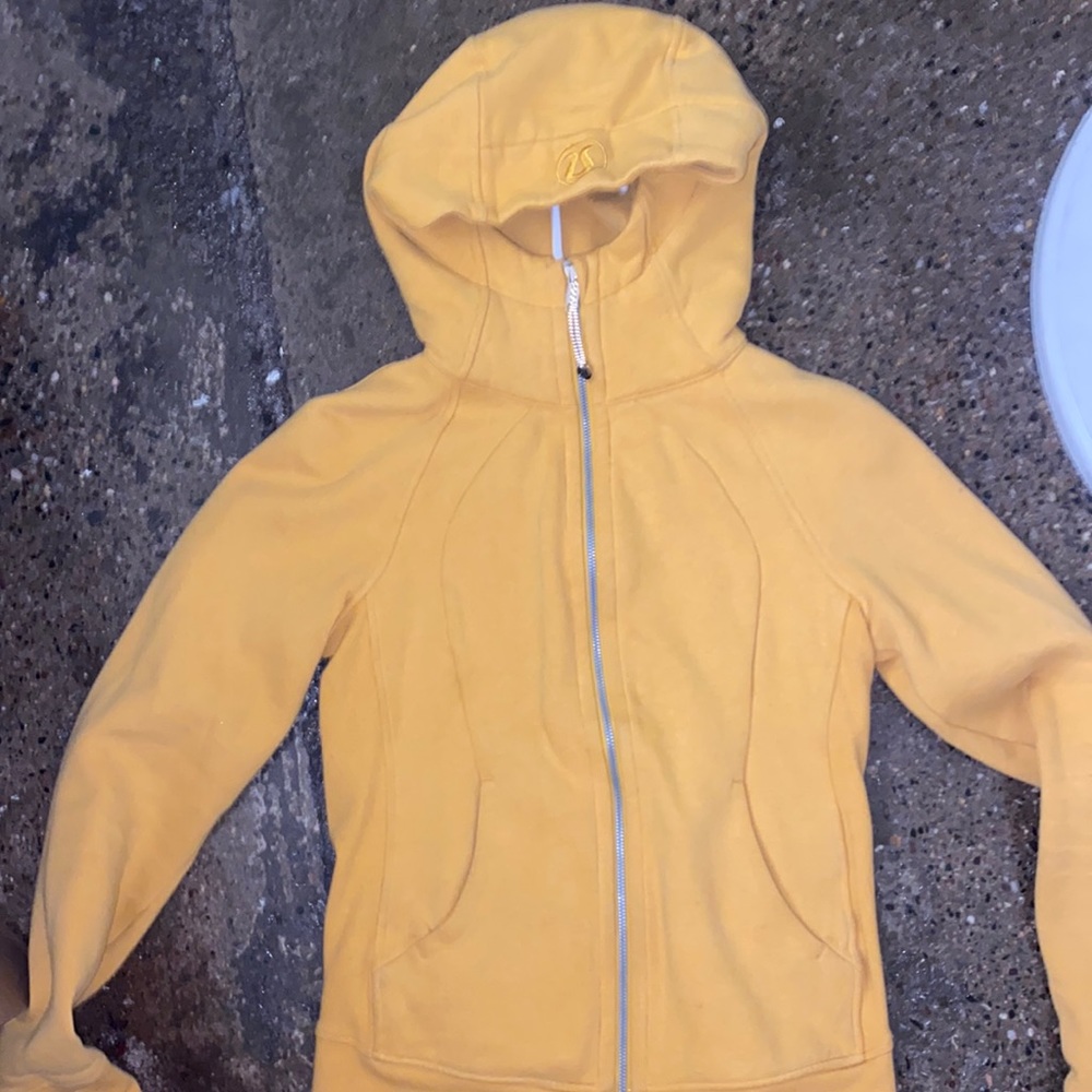 Mango colored lululemon scuba hoodie